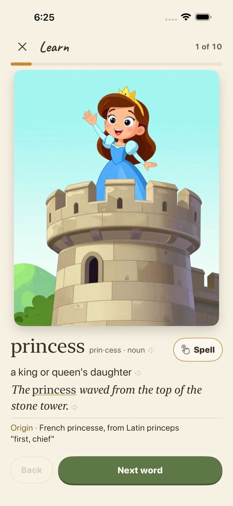 Learn cards