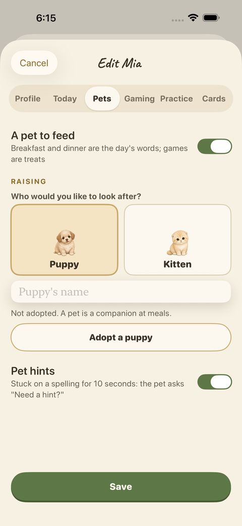 A puppy or a kitten
